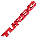 Alamor Turbo 3D Metall Car Sticker Aufkleber Schriftzug Auto-Rot