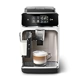 Philips 2300 Serie Vollautomatische Espressomaschine - 4 Getränke, modernes Farb-Touchscreen-Display, LatteGo-Milchsystem, SilentBrew, Keramikmahlwerk, AquaClean-Filter. Weißes Chrom (EP2333/40)