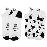 SOIMISS Kuh Muster Ankle Socken Damen Crew Socken eingestickt Baumwolle Sneaker Socken Kurze Socken Low Cut Socken