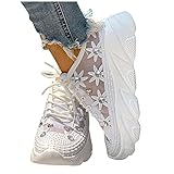 Damen Laufschuhe Sneaker Leicht Halbschuhe rutschfest Turnschuhe Outdoor Laufen Sportlich Mode Große Größe Schuhe Sportschuhe Schnürschuhe Walking Bequem Casual Freizeitschuhe Damenschuhe