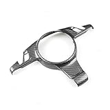 VTAIEX Auto-Innenausstattung Auto-Styling ABS Carbon Faser Lenkrad Panel Rahmen Abdeckung Trim Für Porsche Für Cayenne 2011-2017 2016 2015 2014 2013 2012