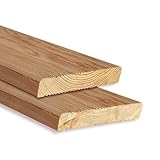 Terrassendielen Lärche 27 x 142 mm Länge 130 cm Dielen Bretter 2-seitig geriffelt
