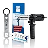 NTG Nietaufsatz für Akkuschrauber und Bohrmaschinen, Blindnietadapter, Nietenzangen, zum Nieten von Blindnieten, für Nieten von 2,4-4,8 mm