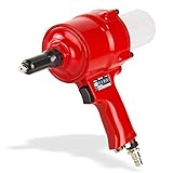 DEMA Druckluft Blindnietgerät BG600, Nietpistole für Alu & Stahl, 4 Adapter, Starker Nietdruck, Leicht & handlich, Für Werkstatt, Karosserie, Metallbau