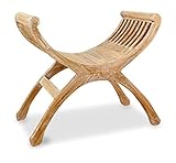 livasia Teakholz Hocker, für Garten u. Terrasse, Teakholzmöbel, Sitzhocker