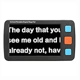 JL Elektronische Lesehilfe Video-Digitallupe 4.3/5 Zoll, 4X-32X Zoom, 17 Farbmodi, AV/TV-Ausgang Idealer Helfer Zum Lesen, Schreiben, Anzeigen Von Karten, Büchern,Black,5.0inches