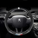 EIWXEFQT Auto Lenkradabdeckung Lenkrad Abdeckung, für Peugeot 206 (206+/206 Plus) 2009-2012/207/207 CC/207 SW Lenkradbezug aus für Männer und Frauen Auto Lenkradschutz Zubehör