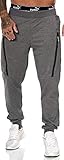 XRebel Kinder Junge Trainingshose Jogginghose Freizeithose Sporthose Jogger Streetwear mit Baumwolle Stoff Modell W27 (Dunkel Grau, Gr.16(164~170))