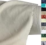 TOLKO 50cm Leinenstoff Meterware Natur Leinentuch für Kleider Hose Rock Bluse Hemd Vorhänge Gardinen Kissen Bettwäsche | 140cm breit | Stoffe zum Nähen Meterware Leinen Stoff kaufen (Natur)