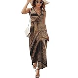 Damenkleid Rüschenkleider Hirsch Ärmelloses Kleid Kleid Mit V-Ausschnitt