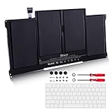 Ersatz Laptop Akku für Apple MacBook Air 13'' A1466 (Mitte 2012, Mitte 2013, Anfang 2014, Anfang 2015, 2017) A1369 (Ende 2010, Mitte 2011 Version) 7200 mAh, passend für A1496 A1405 A1377