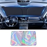 KLUFO Auto Frontscheibe Sonnenschutz für VW Passat B6 Passat B8 Golf 4 Golf 5 Passat B5 Golf 7 2000-2023 2024, Tragbar Windschutzscheibe UV-Schutz Wärmeisolierung Auto Innere Zubehör