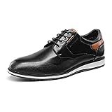 Bruno Marc Herren Casual Schnürhalbschuhe Derby Bequeme Sneaker ins Büro,Size 44,Schwarz,SBOX2226M-E