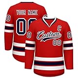 Yunshenla Ice Hockey Trikot Herren Personalisiert Deine Team Wear Namen und Teamnummer Ausbildung der Hockeyteams Bequeme Atmungsaktive und Schnell Trocknende Trainingsanzüge(30 Ice-Hockey-Trikots)