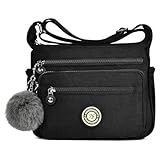 Aucuu Nylon Umhängetasche Damen, Schultertasche Handtaschen Multi Pocket mit Größere Kapazität, Damen Umhängetasche mit Mehreren Taschen, Multifunktionale Crossbody Bag für Arbeit Schule Shopper