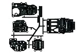 Tamiya 300004432 - A-Teile Getriebegehäuse vorne/hinten 58370 DF-03, Schwarz