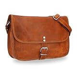 Gusti Leder Umhängetasche Mary L | Handgefertigte Ledertasche Damen für Alltag & Freizeit I Elegante Leder Handtasche Damen aus Ziegenleder