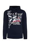 Camp David Herren Kapuzensweater mit Sailing Print, Blue Navy, XXL