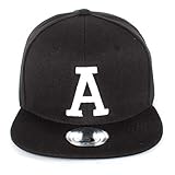 JOHNNY CHICOS Letter Cap Buchstaben A B C D E F G H I J K L M N O P Q R S T U V W X Y Z Cap in Einheitsgröße Unisex Verstellbare Größe Herren Damen Jugendliche