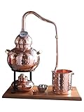 Dr. Richter Destillieranlage Alambic Classico mit Thermometer (2 Liter). Destille für Wasserdestillation/Pflanzenwasser