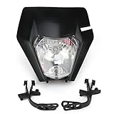 Lichtmaske Motorrad Dirt Bike Scheinwerfer Motorrad Scheinwerfer Verkleidung Maske Tagfahrlicht Für EXC250 SX250 SXF250 EXC450 SX350 SXF450 EXC525 640LC4 Dirt Bike Enduro ATV Scooter-Schwarz