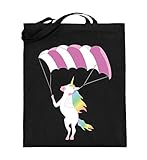 Einhorn, Paragleiter, Gleitschirm Fan - Jutebeutel (mit langen Henkeln)