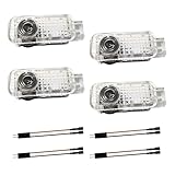 Krewua 4 Stück Viererpack Autotürlichter Auto Eingang Beleuchtung Zubehör Auto Tür Logo Projektor Lichter für A1/A3/A4/A5/A6/A7/A8/Q2/Q3/Q5/Q7/Q8/TT/R8, Licht Sehr schönes Geschenk
