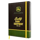 Nostalgic-Art Retro Notizbuch, A5, John Deere – Farm Equipment Logo Black – Geschenk-Idee für Traktor-Fans, Original Lizenzprodukt (OLP), Bullet Journal dotted, Vintage Design