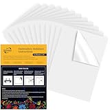 Siumir 12PCS Stickvlies Selbstklebende Wasserlösliche, A4 (29.7x21cm) Wasserlösliches Stickpapier, Drucken oder Zeichnen Zeichenstabilisator für Hand- und Maschinenstickereien