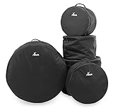 XDrum Classic Drumbag Set Stage (Schlagzeugtaschen in Größen: 22", 10", 12", 16" und 14", (wasserabweisend, Innenpolsterung, stabile Tragegriffe) Schwarz