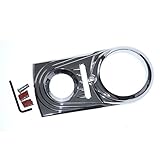 HDBUBALUS Motorrad-Armaturenbrett-Einsatz aus ABS für Harley FXSTC Softail Custom FLSTF Fat Boy FLSTC Softail Classic, Chrom