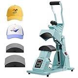 VEVOR Hutpresse mit 2 austauschbaren Platten (16 x 6,5 cm / 16 x 8 cm), Hut-Hitzepresse mit präziser Temperatur- und Zeitregelung, Mützenpresse Heat Press für Kappen Stirnbänder Gesichtsmasken