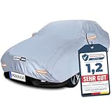 Upgrade4cars Autoabdeckung Outdoor Vollgarage | Auto Abdeckplane Komplett für alle Jahreszeiten | Autoplane Universal | Pkw Größe: S 406 * 165 * 120 cm