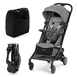 Kinderkraft PILOT 2 Kinderwagen, Liegebuggy, Sportwagen, Innovatives Klappsystem, Kleine Maße nach Zusammenklappen, Tragegurt, Filter UPF 50+, 5-Punkt-Sicherheitsgurten, Grau