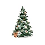 Goebel X-Mas-Figur Verschneiter Tannenbaum aus Steingut Mehrfarbig, Maße: 17cm x 16,5cm x 23,5cm, 66-701-65-7
