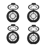 Fackelmann 9321050 Set mit 4 wiederverwendbaren Kaffeekapseln, Senseo kompatibel, wiederverwendbare Kaffeekapseln, Kaffeepad, wiederverwendbares Kaffeepad, Permanentkapseln, PET, 7 x 1 cm