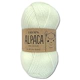 Frida's Wollhaus Drops 50 g Alpaca Alpaka Wolle Garn Häkeln Stricken weich 51 Farben (uni colour 1101 | Weiß)