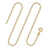 EDELIND Goldkette Damen 333 Echtgold - Panzerkette 1.4 mm Gelbgold 55 cm mit stilvoller Geschenkbox