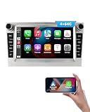 ESSGOO 4+64G Drahtloses Carplay und Android Auto Autoradio Für Vauxhall Opel Corsa C/D Zafira B Astra H Zafira b Meriva Vivaro Signum Combo mit 7 Zoll Touchscreen Bluetooth FM RDS GPS WiFi Silber