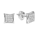 dazzlingrock Collection Herren Pullover 0,05 Karat (ctw) 10 K Weißgold echter Diamant Kite Form Hip Hop Iced Ohrstecker
