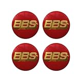 4 Stück Auto Nabendeckel Aufkleber, Radnabenabdeckung-Logo für BBS 56MM, Nabenkappen Abzeichen Sticker, Felgen Aufkleber,D