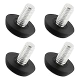 QUARKZMAN M8x15x23mm Einstellbar Nivellierfüße x 4Stk Gewinde Fußschraube Schützender Nivellierer für Möbel Zuhause Büro Gaststätte [Schwarz]