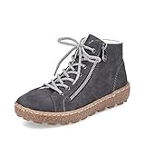 Rieker Damen Low-Top Sneaker N1020, Frauen Halbschuhe,lose Einlage,Sportschuhe,Freizeitschuhe,Turnschuhe,Laufschuhe,Freizeit,grau (45),37 EU / 4 UK