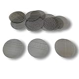 EKNA Universal Einlegesiebe aus Edelstahl - Vaporizer Siebe fein - 25 Stück - 15mm feinmaschige Pfeifensiebe für Pfeifen und Bongs - Einlegesiebe aus Stahl (25, 15mm fein)