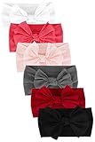CBOO Haarband Baby Stirnbänder kinder haarbänder für Babys Newborn Infant Kleinkind Stirnband Baby Mädchen Stretch Haarband Headwear für babys (6Stück-A)