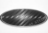 2x 165x64 mm Emblem Pflaume Folie (135x50 mm) Carbon schwarz