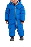 Killtec Skioverall Kinder Twinkly MNS ONPC B - Overall in Daunenoptik - Schneeanzug mit Kapuze - Winteranzug mit flauschigem Innenfutter, neon blau, 110/116