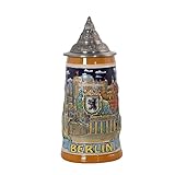 0.75L Bierkrüge mit deckel Beer Stein Pewter lid Gläser Trinkgeschirr Geprägter Bayerischer Bierkrug Münchner Oktoberfest mit Matel Zinndeckel Oktoberfest Krug Eagle\
