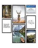 Calias® Mood-Poster Set Natur | 2X DIN A3 und 4X DIN A4 | 6er Bilder Set ohne Rahmen