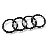 Audi 8W0071801 Ringe Emblem Kühlergrill Logo, schwarz *** nur für S-Line Exterieur (PR-Code 2K7) *** Größe vor dem Kauf messen! ***